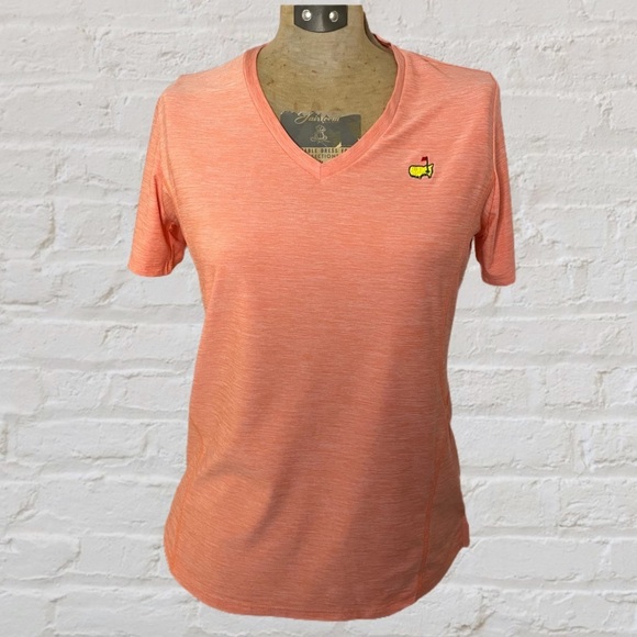The Masters Peach Short Sleeve Tech Workout Shirt Top - Picture 1 of 6